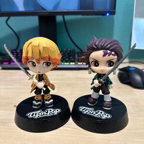 TipniPop 鬼滅の刃 我妻善逸 フィギュア と Tip'n'Pop 鬼滅の刃 炭治郎 フィギュアの2点セット!