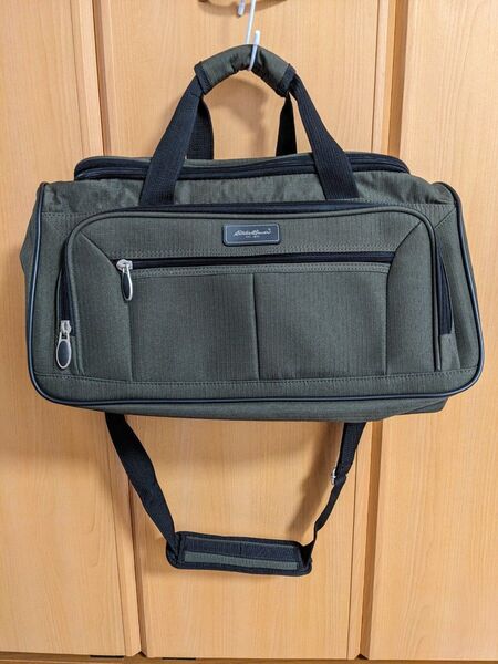 Eddie Bauer◆エディー・バウアー ボストンバッグ/2wayショルダー/レア品/カーキ/旅行/アウトドア