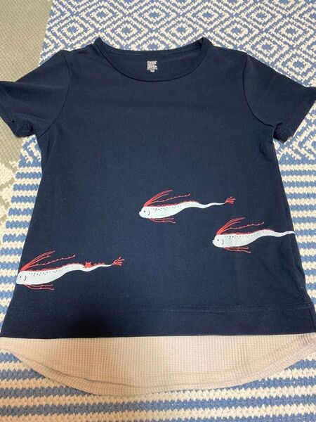 グラニフ キッズ 120 半袖 tシャツ 深海魚 リュウグウノツカイ