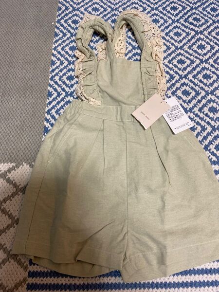 新品 未使用 プティマイン 女の子 90 サロペット オーバーオール 子供服 ナルミヤ petitmain