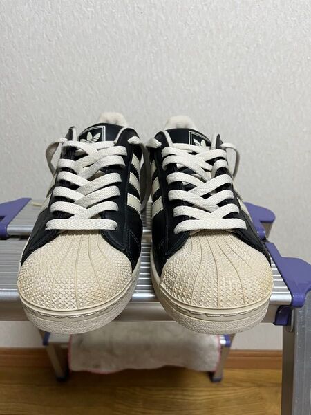adidas アディダス スーパースター 黒×アイボリー 26㎝