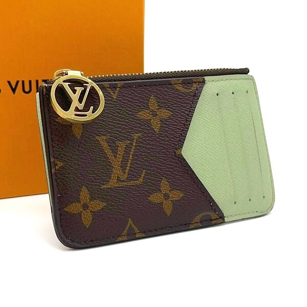 【極美品】LOUIS VUITTON ルイヴィトン モノグラム カードケース ポルトカルト ロミー グリーン コインケース