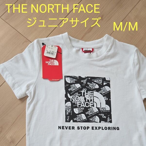 定価4380円(税込み)ノースフェイス ジュニアサイズM/M 半袖Tシャツ ボックスロゴ プリント