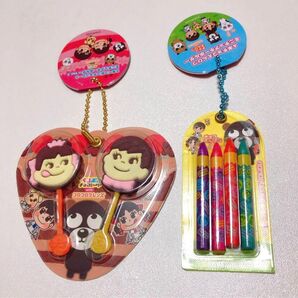 ペコポコチョコレート チョコえんぴつ ミニチュアキーホルダー 2点セット