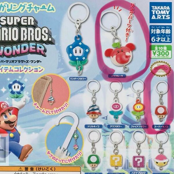 スーパーマリオブラザーズ ワンダー アイテムコレクション めじるしアクセサリー キーホルダー