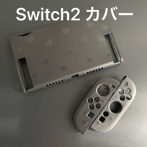 Switch2 シリコン セパレート ソフト カバー デコ ブラック ハート 保護 滑り止め スイッチ ジョイコン グリップ
