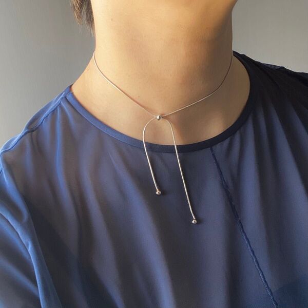 ★限定セール★【シルバー925ノットネックレス】インポートアクセサリー おしゃれ 可愛い 個性的 大人カジュアル シンプル