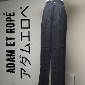 ADAM ET ROP アダムエロペ レディース スラックスパンツ ドット ブラック系 ボトムス サイズ38 訳あり