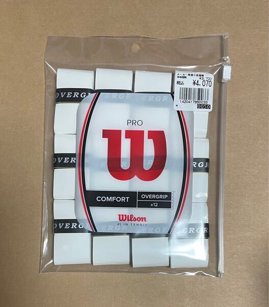 Wilson Pro オーバーグリップ テニス グリップテープ 12個入 ホワイト 新品 未使用 ウィルソン