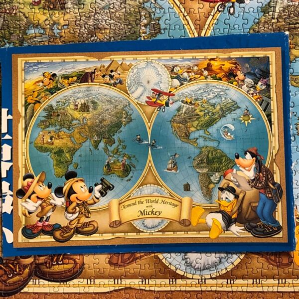 ディズニー 世界最小ジグソーパズル グレートマップ 1000ピース 箱無し