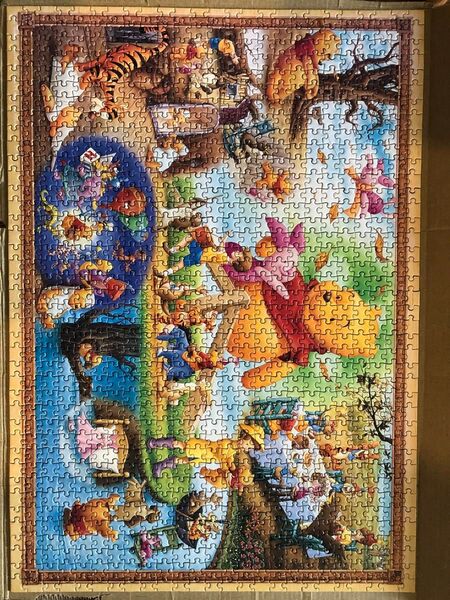 世界最小ジグソーパズル ディズニー くまのプーさんと大あらし 1000ピース 箱無し