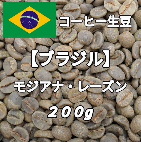 【ブラジル】モジアナ・レーズン コーヒー生豆200g(コーヒー生豆 自家焙煎 コーヒー豆 コーヒー 珈琲)