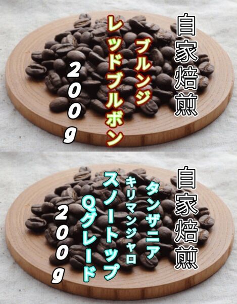 【ブルンジ】レッドブルボン【タンザニア】AAスノートップ 自家焙煎コーヒー豆 各200g(自家焙煎 コーヒー豆 コーヒー)