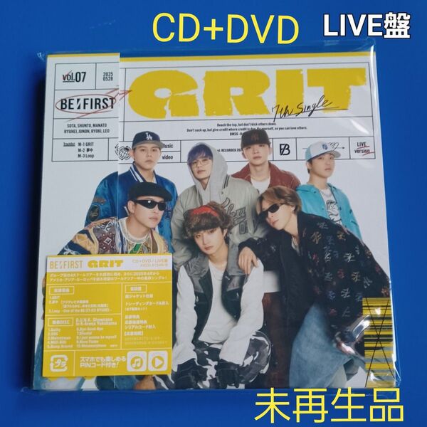 LIVE盤 (初回仕様) 紙ジャケット BE:FIRST CD+DVD/GRIT 25/5/28発売未再生品