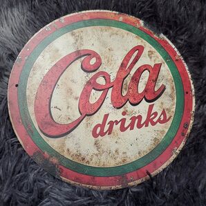 コーラ ブリキ 看板 20センチ