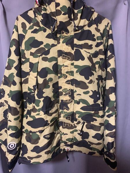 正規品 a bathing ape エイプ シャーク スノボ マウンテンパーカー