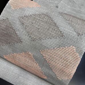 6-80 夏帯 夏物 開き名古屋帯 美品 正絹 着物 絽