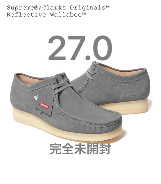 Supreme Clarks Originals Reflective Wallabee silver 27.0