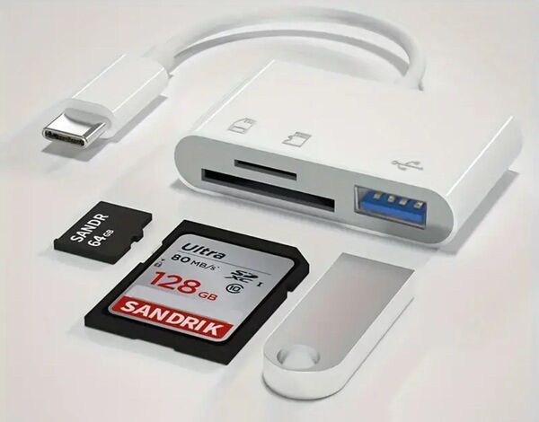 マルチメモリカードリーダーType-C (USB-A SD microSD)