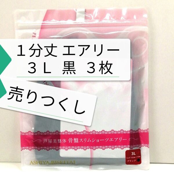 新品 正規品 芦屋美整体 1分丈 エアリー 3L ベージュ 3枚