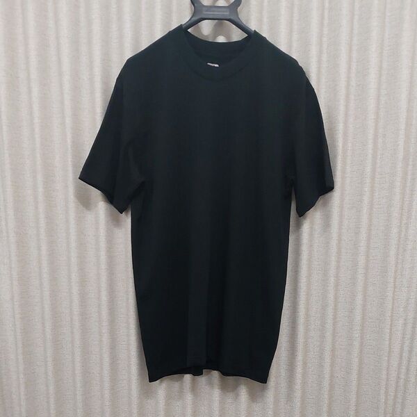 BVD 半袖Tシャツ 黒 L 背中ドクロ 骸骨 ガイコツ 丸首 クルーネック