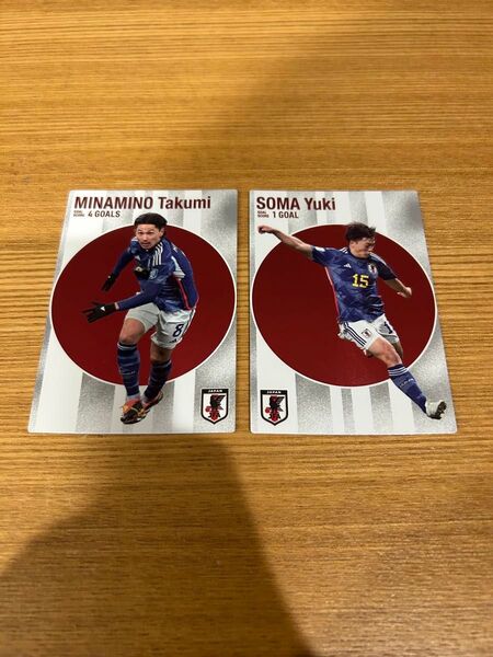 【美品】南野拓実 相馬勇紀 2024年サッカー日本代表カード GS-05 Calbee