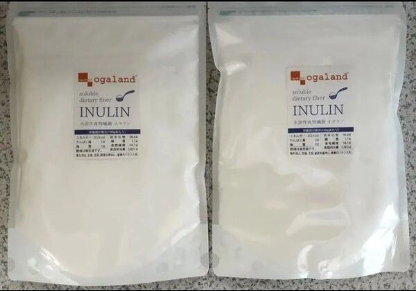 オーガランド イヌリン 500g2袋【1kgセット】食物繊維 匿名配送