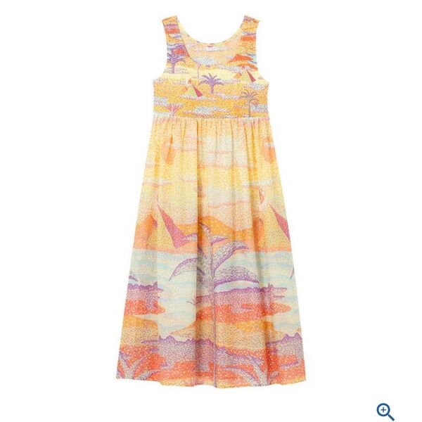tsumori chisato SLEEP ワンピースノースリーブ 古代エジプト パット付 夏物ルームウェア ナイトウエアワコール