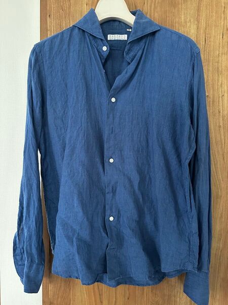BARNEYS NEWYORK リネンシャツ メンズ M ブルー