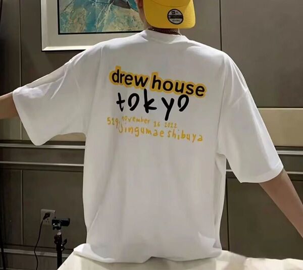 Drew House 東京限定ロゴ ユニセックス ホワイト 半袖Tシャツ