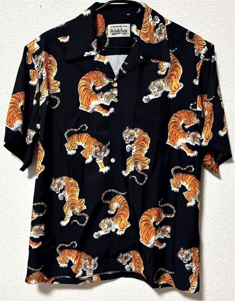 WACKO MARIA ワコマリア×TIM LEHI☆虎柄ハワイア ブラック Tンシャツ半袖
