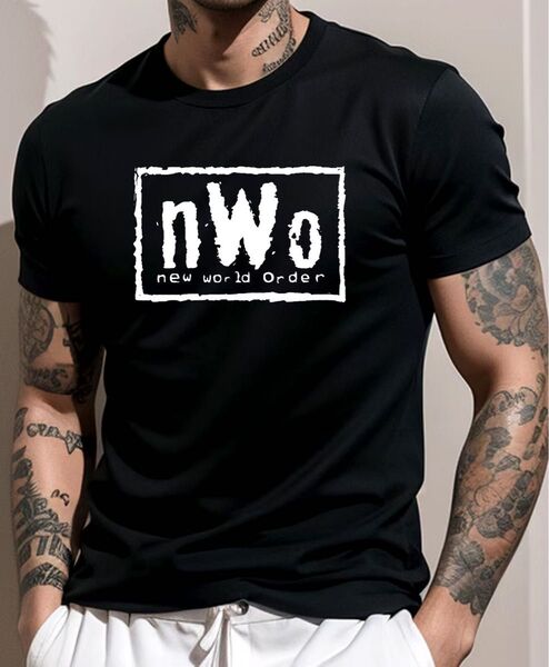 nWo プロレス ブラック 男女兼用 Tシャツ
