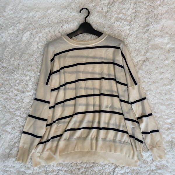 比較的美品!JOHN SMEDLEY ニット ボーダー ウール S