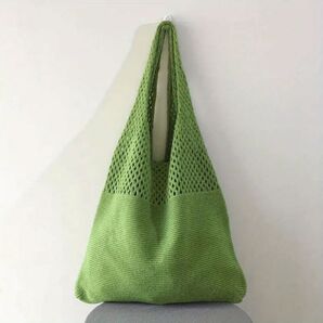 ニットバッグ グリーン