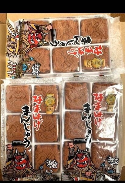 秋田銘菓 フジタ製菓 和菓子 こしあん入りなまはげまんじゅう 6個入り×3袋 饅頭 お菓子 おやつ 和菓子 駄菓子 焼菓子
