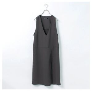 美品*mizuiro ind(ミズイロインド) ディープVネック ジャンパーSK