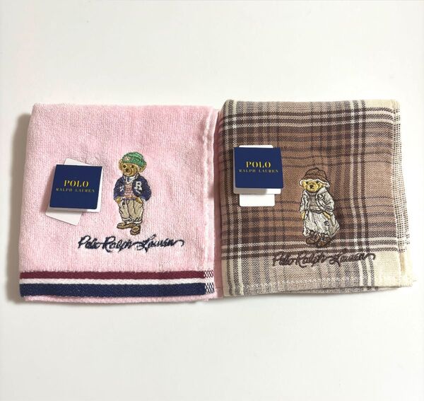 【新品未使用】ポロラルフローレン POLO RALPH LAUREN ポロベア タオルハンカチ 2枚セット
