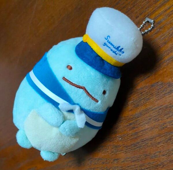 すみっコぐらし とかげ ボールチェーン付き マリン帽子 ぬいぐるみ マスコット 2019 マリン セーラー キーホルダー