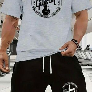 新品】 Gibson ギブソン Tシャツ パンツ セットアップ L 相当 上下セット ルームウェア メンズ