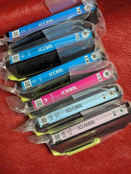 EPSON 純正インクカートリッジ ICM80L ICLM80L ICC80L ICLC80L 6本 とうもろこし 増量タイプ