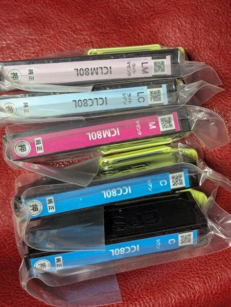 EPSON 純正インクカートリッジ ICM80L ICLM80L ICC80L ICLC80L 5本 とうもろこし 増量タイプ