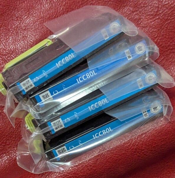 EPSON 純正インクカートリッジ ICC80L シアン 4個セット