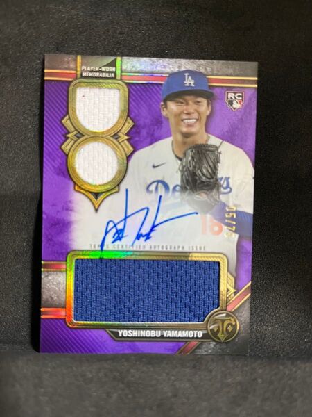 山本由伸 2024 Toppsサイン&パッチカード 75枚限定