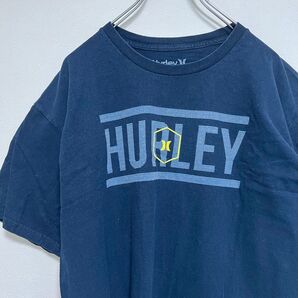 Hurley ハーレー メンズ 半袖 Tシャツ ネイビー Lサイズ 古着 ロゴ ビンテージ