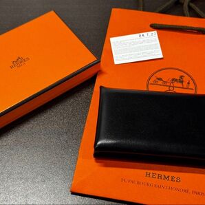 HERMES エルメス カルヴィデュオ ボックスカーフ ノワール
