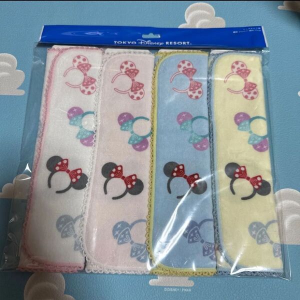 ディズニーリゾート カチューシャ ミニタオル4枚セット