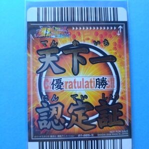 ドラゴンボールZ 爆烈インパクト公式大会【優勝】天下一認定証