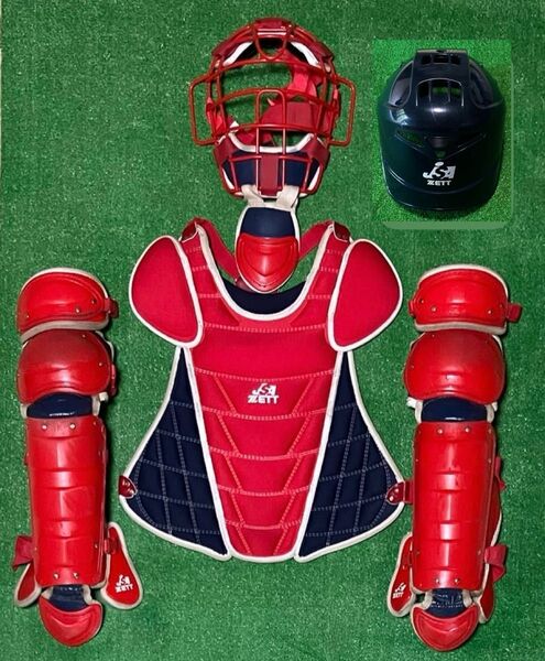 一般 ソフトボール キャッチャー ヘルメット マスク プロテクター レガース 防具 ZETT 捕手 セット 大人サイズ 収納バッグ