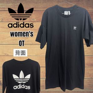 adidas レディースTシャツ OT ワンポイント 刺繍デザイン ワンピース アディダス