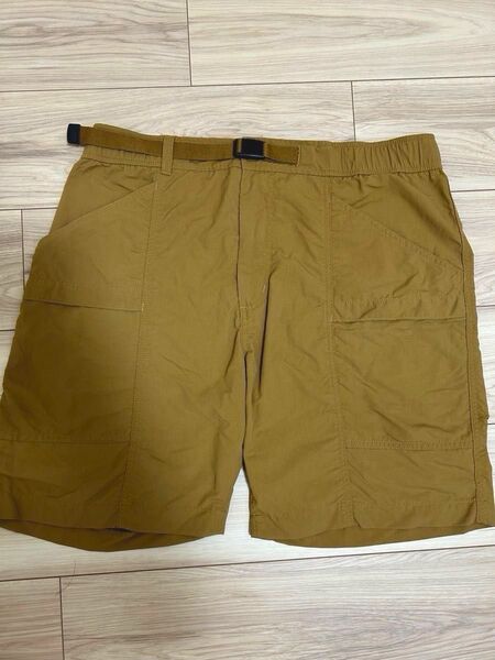 ユニクロ ナイロンギアショートパンツハーフパンツ L サイズ ブラウン キャメル ベージュ 黄色 短パン 半ズボン UNIQLO